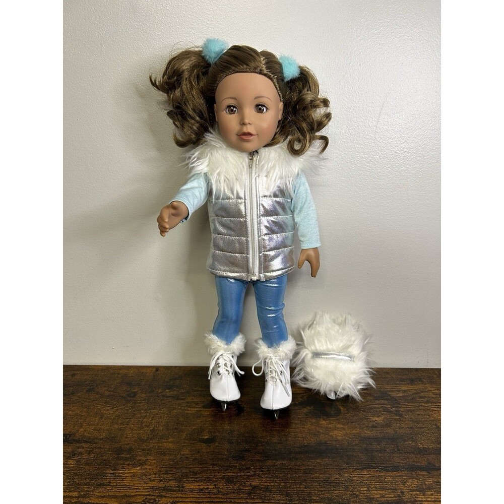 Adora Amazing Girls Ice Skating Ava Doll which a metallic blue and silver outfit